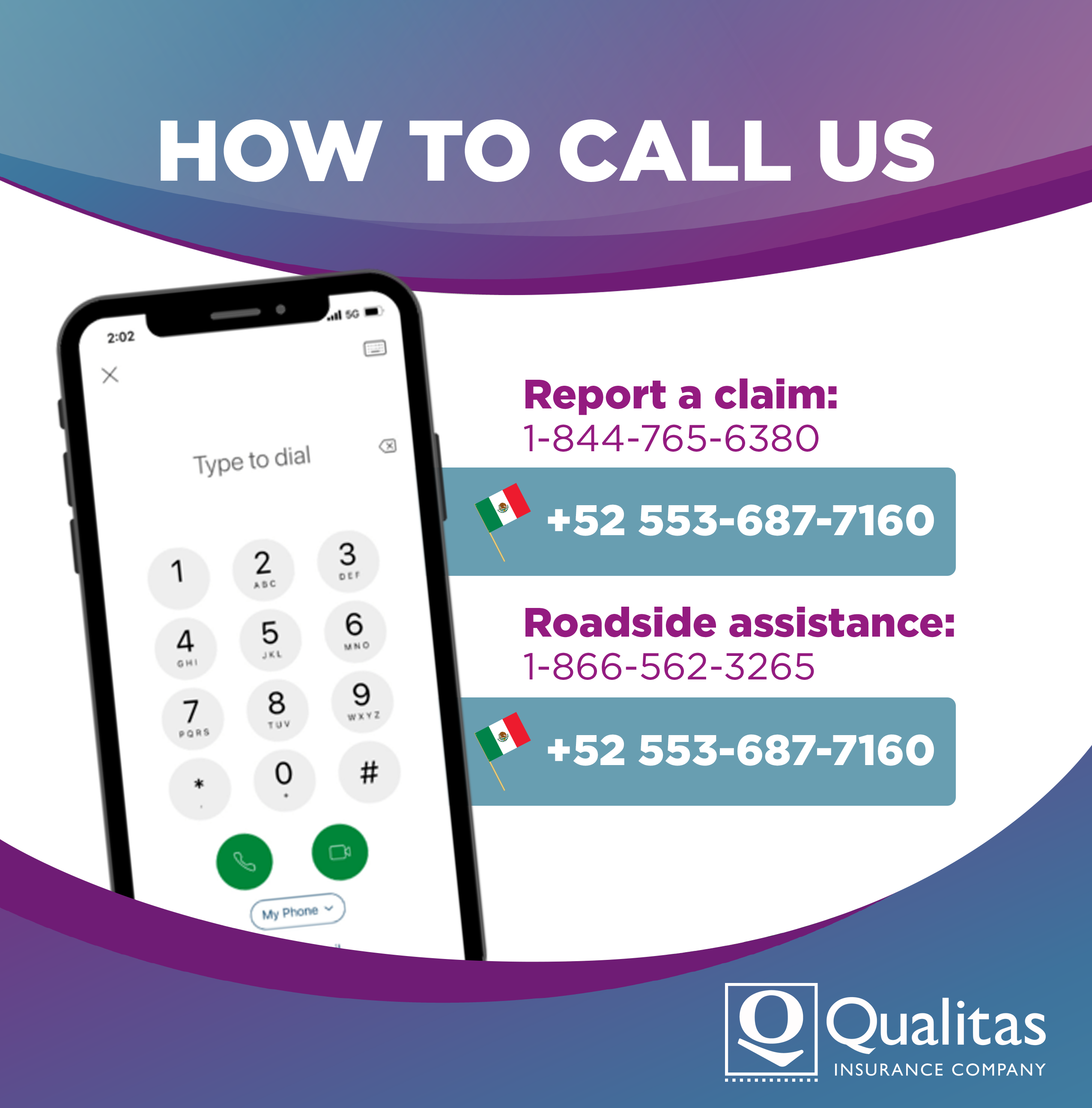 Claims phone numbers